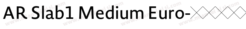 AR Slab1 Medium Euro字体转换